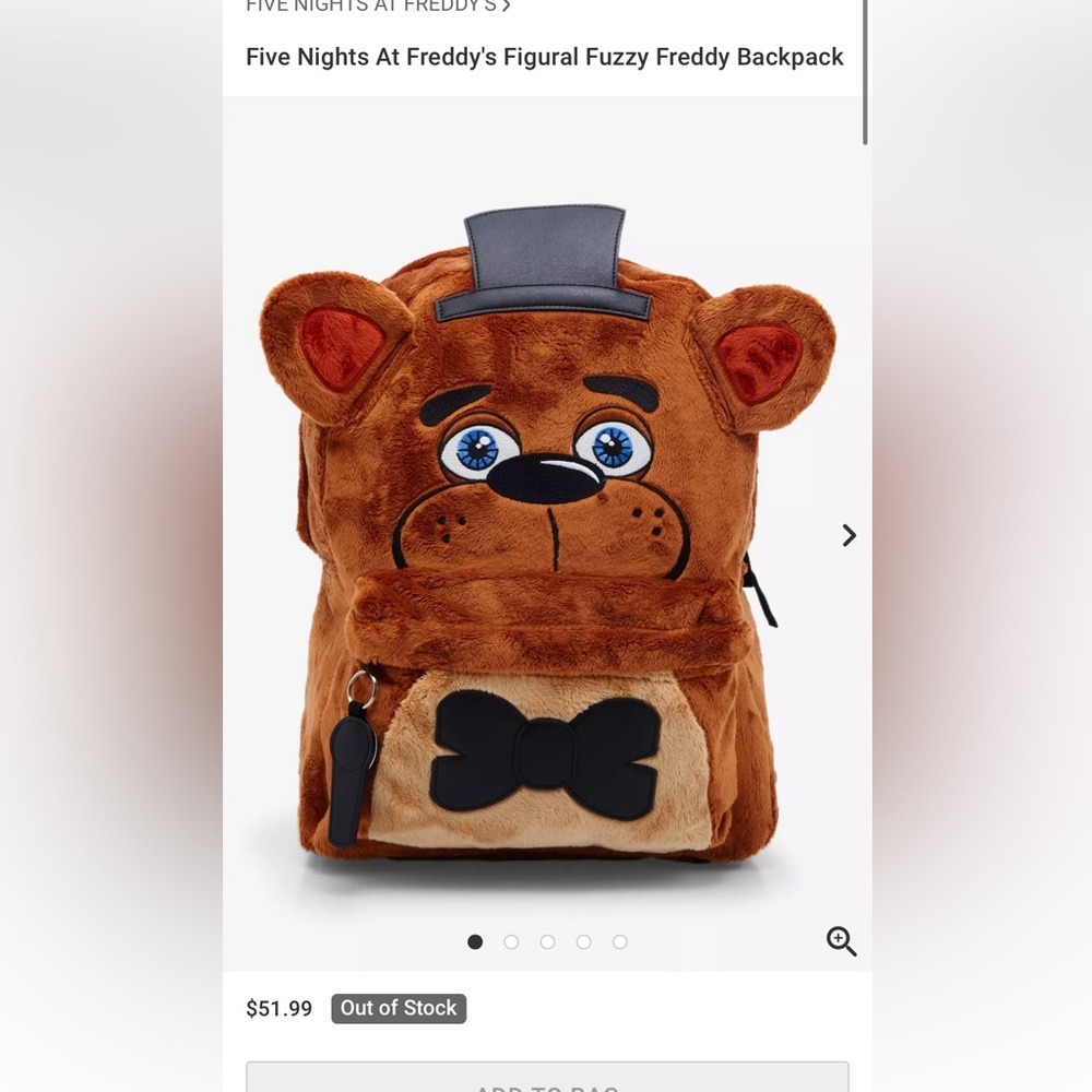 ISO Brown Bear Plush Backpack
